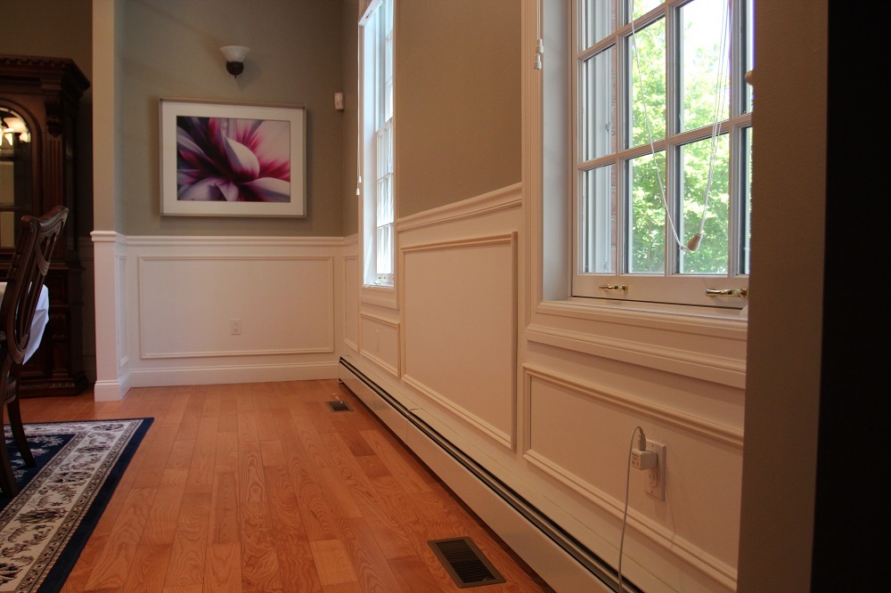 Shadow box trim work installation